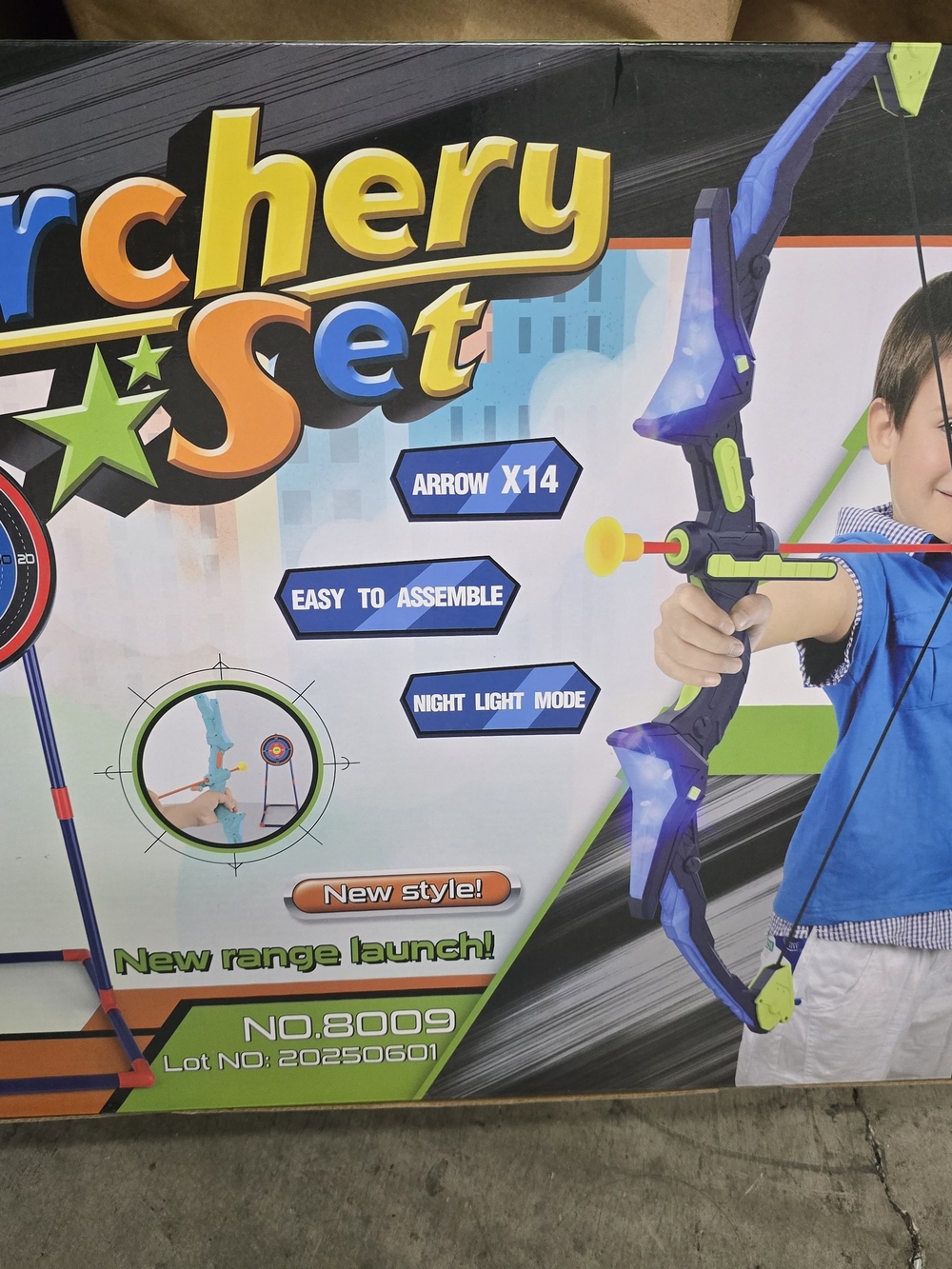 Kids Archery Set Toy Bow and Arrow - Blue/Purple